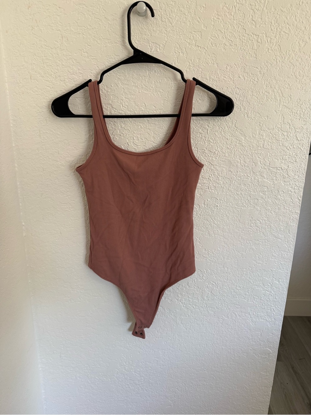 Abercrombie & Fitch Ribbed Mauve Bodysuit